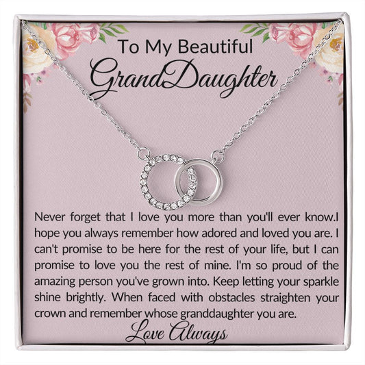 To My Beautiful Grand Daughter- Perfect Pair Necklace
