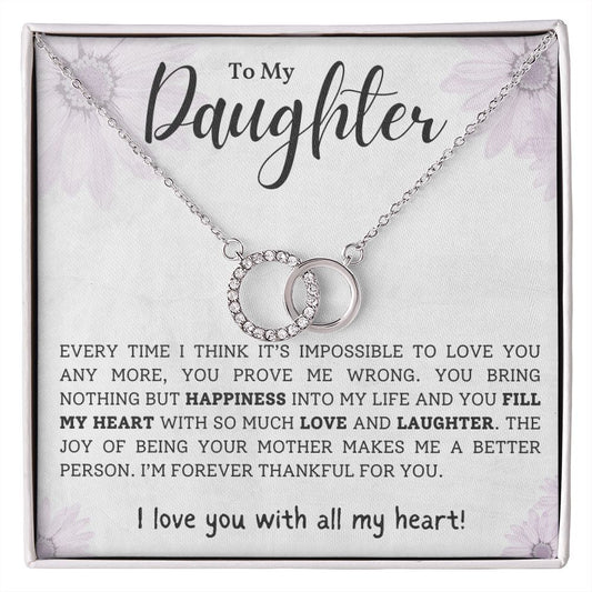 To My Daughter-The Perfect Pair Necklace