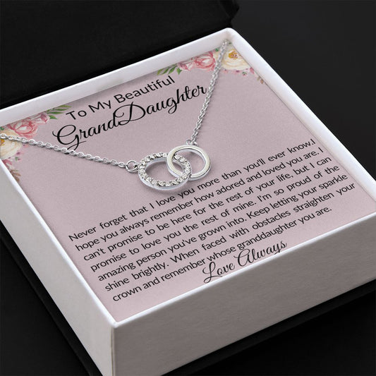 To My Beautiful Grand Daughter- Perfect Pair Necklace