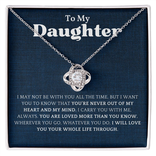 To My Daughter- Love Knot Necklace-7*