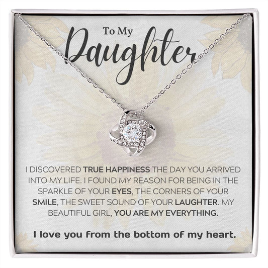 To My Daughter- Love Knot Necklace-3*