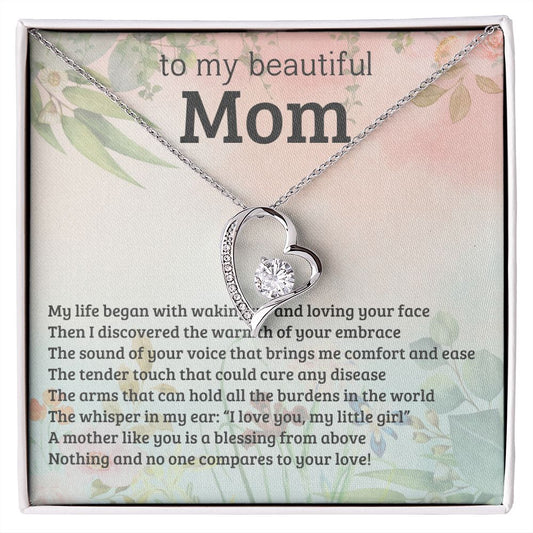 To My Beautiful Mom-Forever Love Necklace *6
